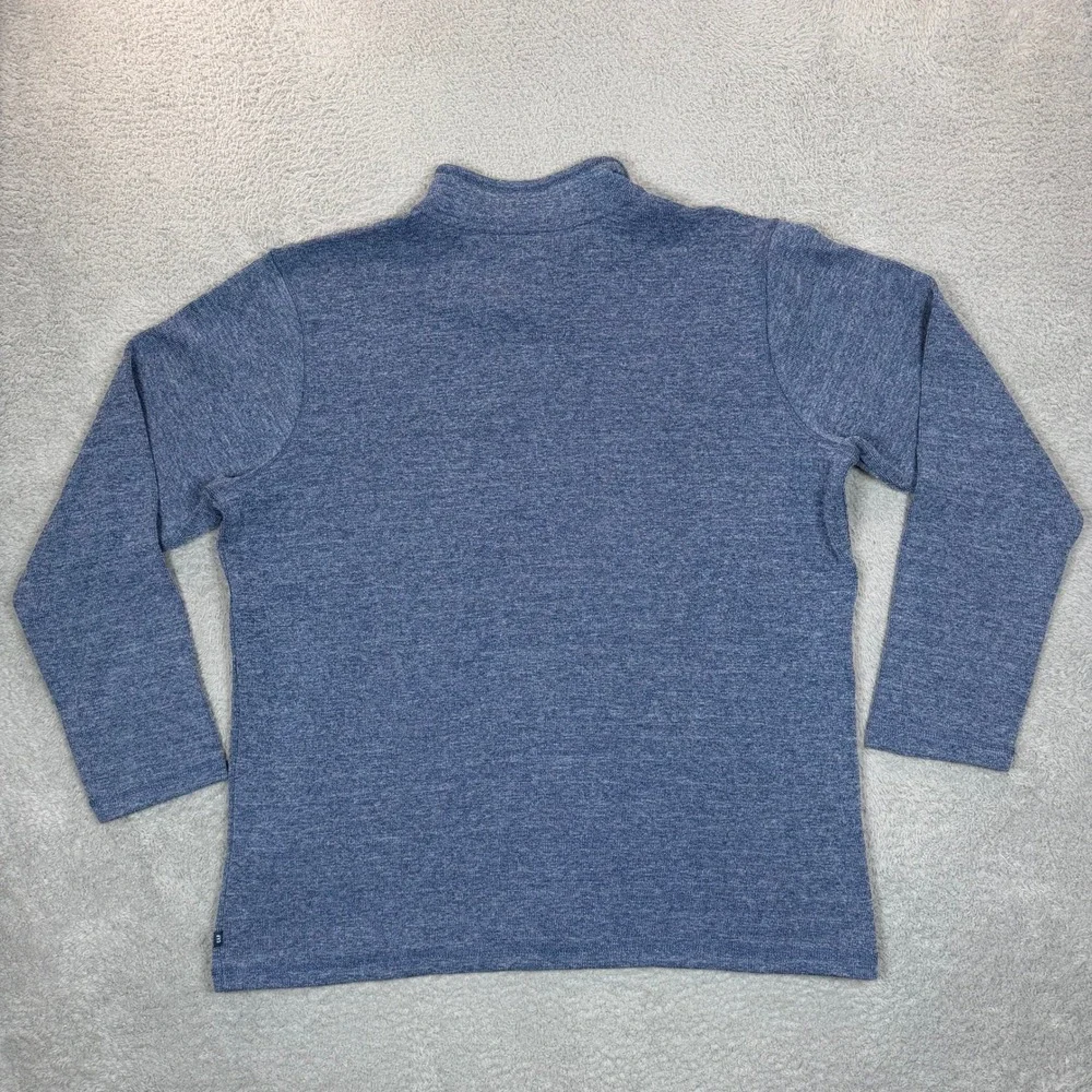 Gap Mens Blue Indigo Marled Quarter-Zip Pullover Sweater XXL New GP001957
